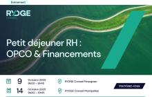 Evénement Petit Déjeuner RH : OPCO & Financements / RYDGE Conseil - Dates et heures