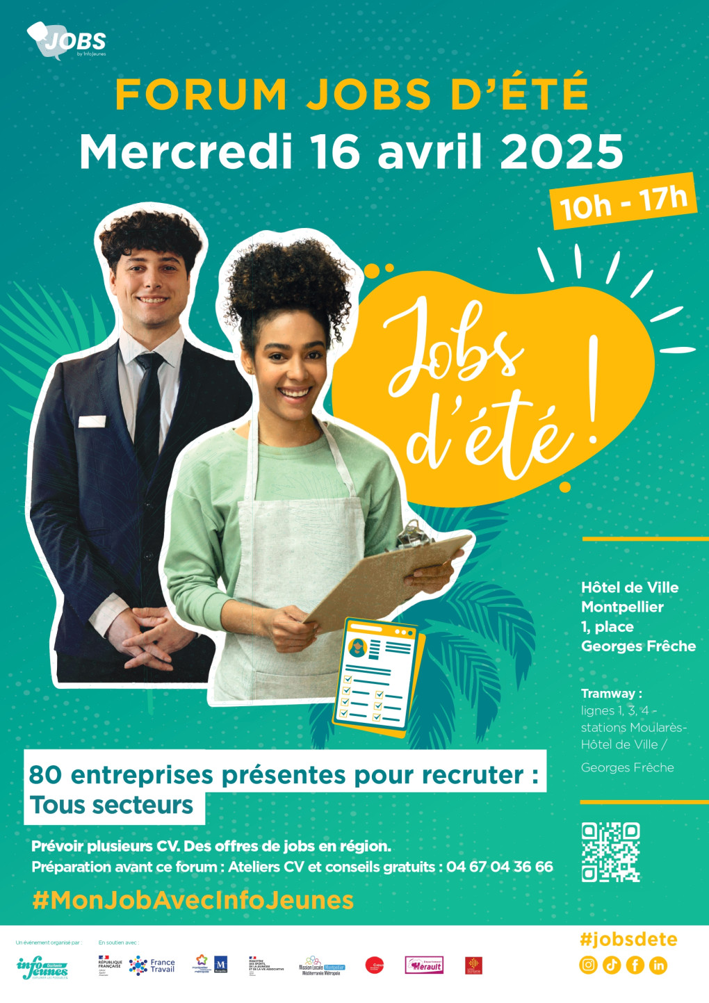 FORUM JOBS D'ETE MERCREDI 16 AVRIL 2025