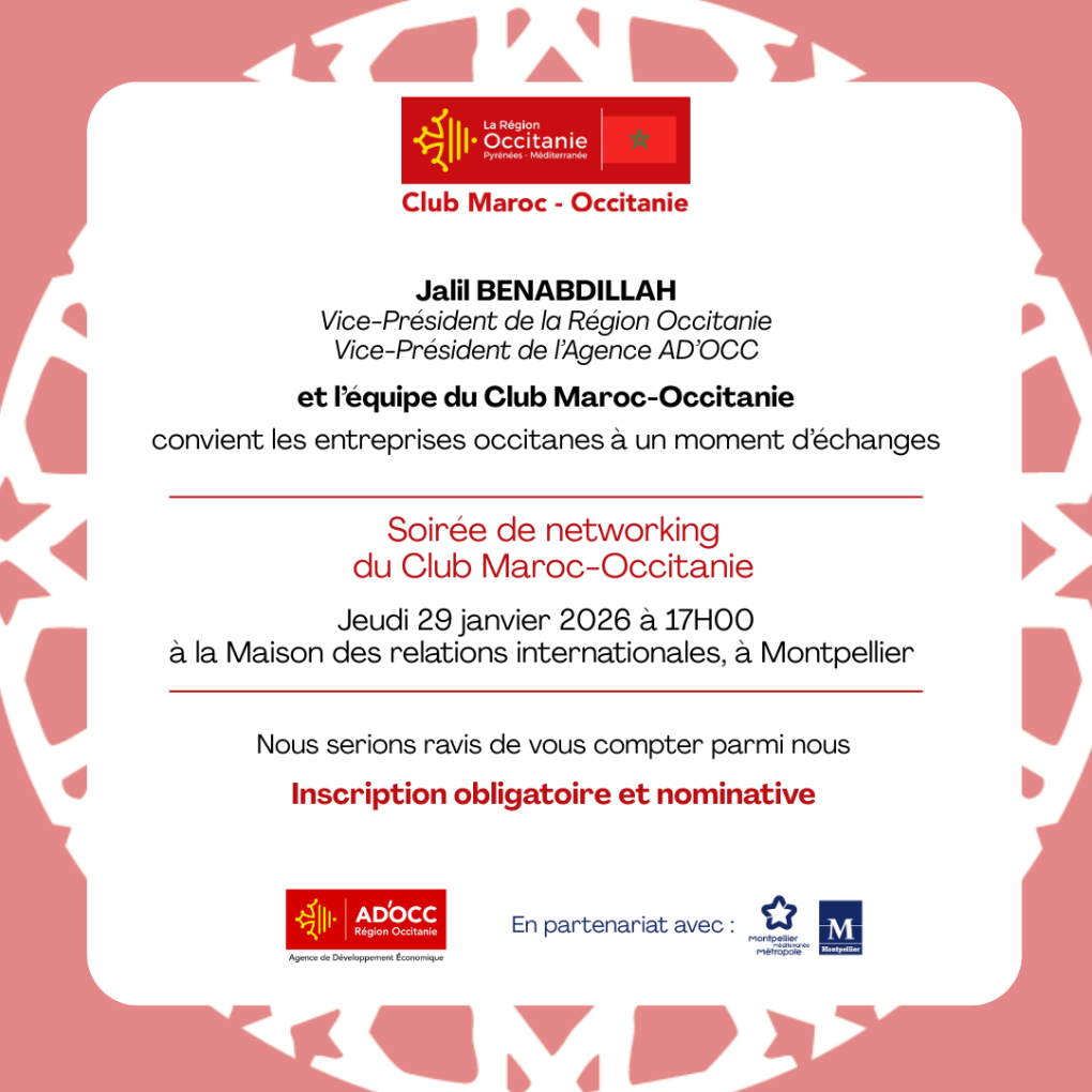 Invitation Soirée Networking Club Maroc-Occitanie