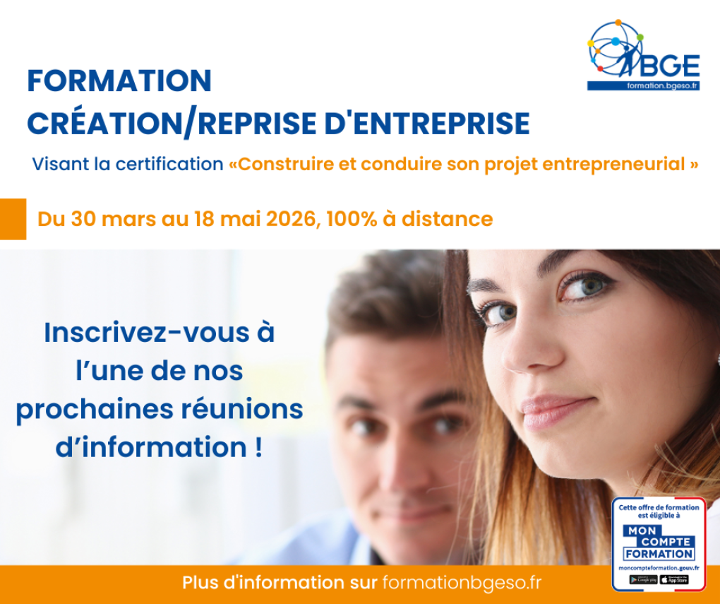 Formation création reprise d'entreprise BGE